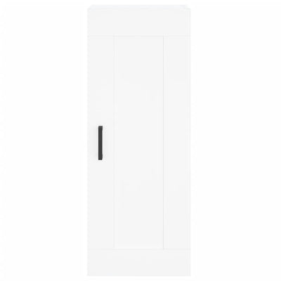 Seinäkiinnitettävä kaappi valkoinen 34,5x34x90 cm tekninen puu