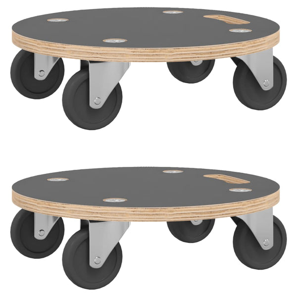 Kuljetusalustat 2 kpl pyöreä Ø38x11,5 cm 250 kg