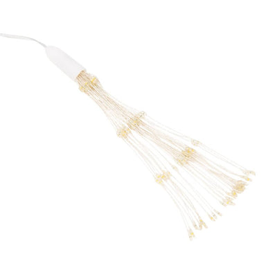 Lämmin valkoinen starburst jouluvalot Porfira 17cm (140 led-valoa 2 kpl)