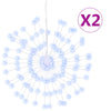Starburst jouluvalot 140 LED-valoa 2 kpl kylmä valkoinen 17 cm