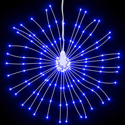 Sininen starburst jouluvalot Porfira 17cm (140 led-valoa 8 kpl)