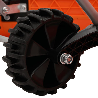 Oranssi kaksikulmainen lumikola jatkovarrella Niculis (teräs)