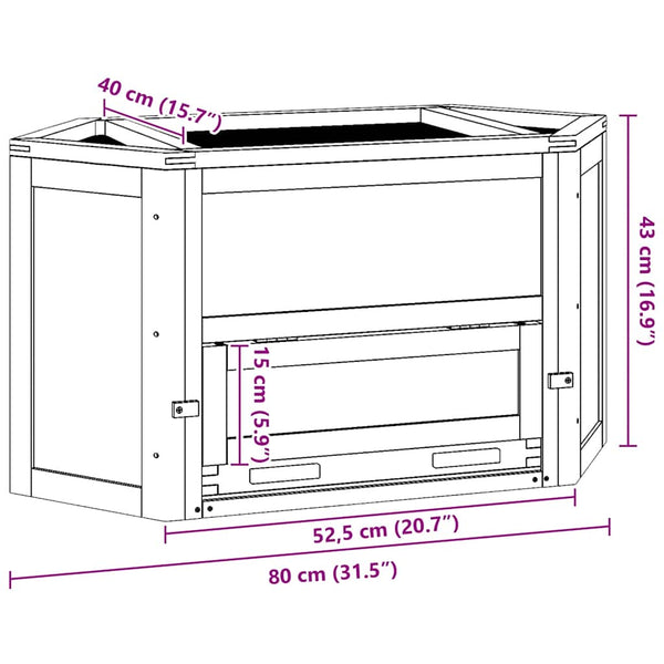 Hamsterin häkki Ciera 80x40x43cm (kuusi)