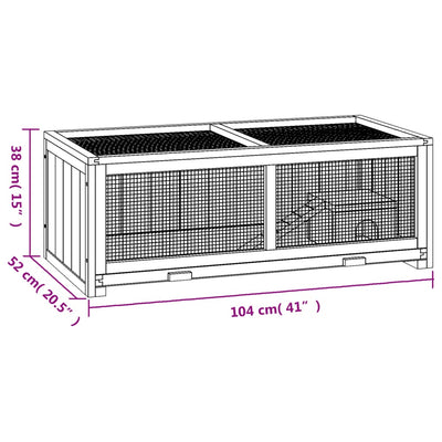 Hamsterin häkki 104x52x38 cm täysi kuusi