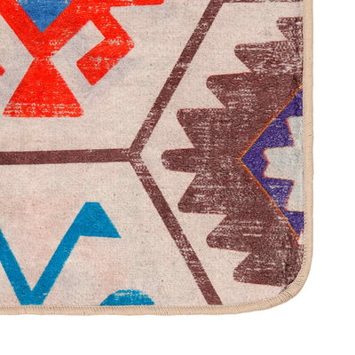 Monivärinen matto pestävä Ifte 80x150cm (liukumaton)