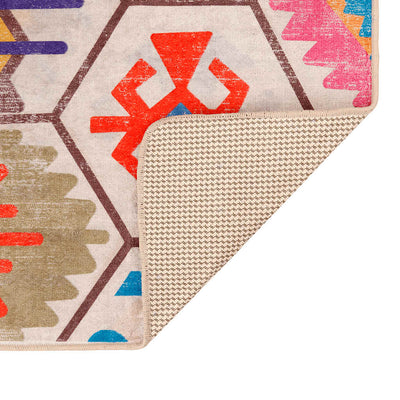 Monivärinen matto pestävä Ifte 80x150cm (liukumaton)