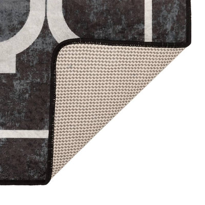 Musta ja valkoinen matto pestävä Ifte 120x180cm (liukumaton)