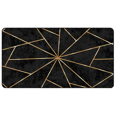 Musta ja kulta matto pestävä Ifte 80x150cm (liukumaton)