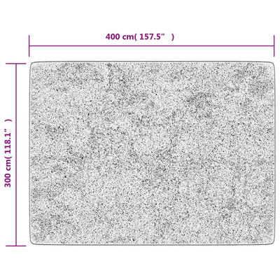 Matto pestävä harmaa 400x300 cm liukumaton