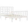 Valkoinen sängynrunko päädyllä Kassandra 120x200cm (puu)
