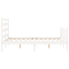 Valkoinen sängynrunko päädyllä Bidae Small Double (puu)