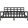 Musta sängynrunko päädyllä Zineti 200x200cm (puu)