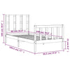 Valkoinen sängynrunko päädyllä Lusia 90x190cm (puu)