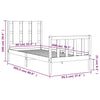 Sängynrunko päädyllä Lusia 90x200cm (puu)