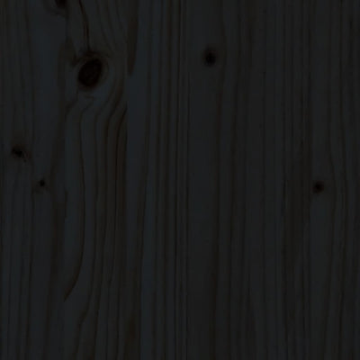 Sängynrunko päädyllä musta 100x200 cm täysi puu