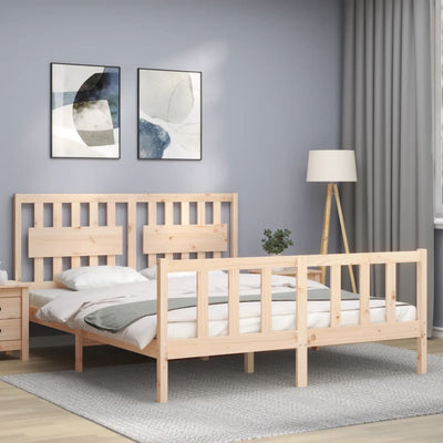 Sängynrunko päädyllä King Size täysi puu
