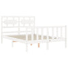 Valkoinen sängynrunko päädyllä Pantelescu 120x200cm (puu)