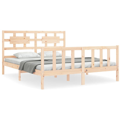 Sängynrunko päädyllä King Size täysi puu