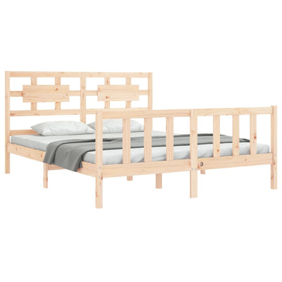 Sängynrunko päädyllä King Size täysi puu