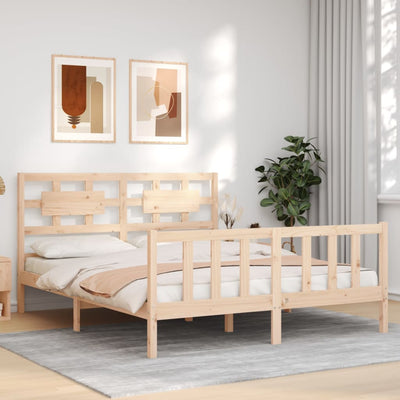 Sängynrunko päädyllä King Size täysi puu