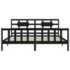 Musta sängynrunko päädyllä Pantelescu 200x200cm (puu)
