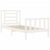 Valkoinen sängynrunko päädyllä Baryy 90x200cm (puu)