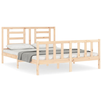 Sängynrunko päädyllä King Size täysi puu