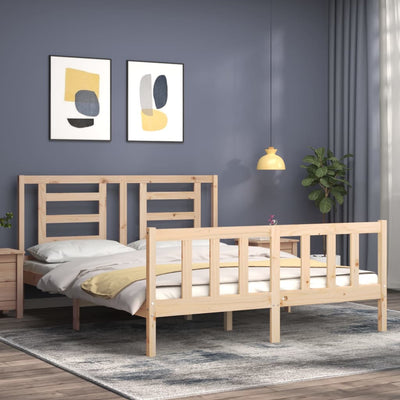 Sängynrunko päädyllä King Size täysi puu