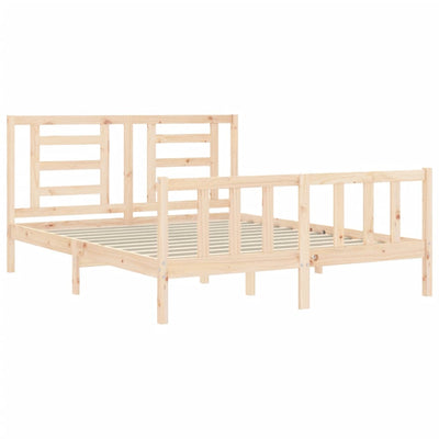 Sängynrunko päädyllä King Size täysi puu
