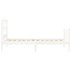 Valkoinen sängynrunko päädyllä Fortyogo Small Single (puu)