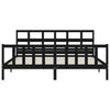 Musta sängynrunko päädyllä Fortyogo 200x200cm (puu)