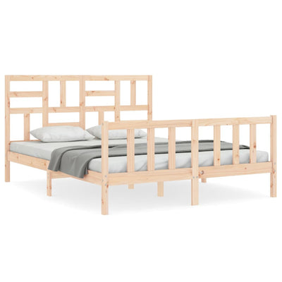 Sängynrunko päädyllä King Size täysi puu