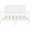 Valkoinen sängynrunko päädyllä Ecsenie 120x200cm (puu)