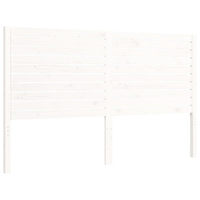 Sängynrunko päädyllä valkoinen 160x200 cm täysi mänty