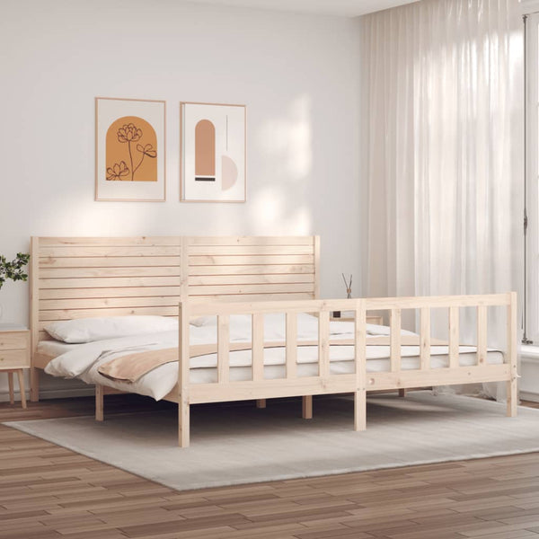 Sängynrunko päädyllä Super King Size täysi puu