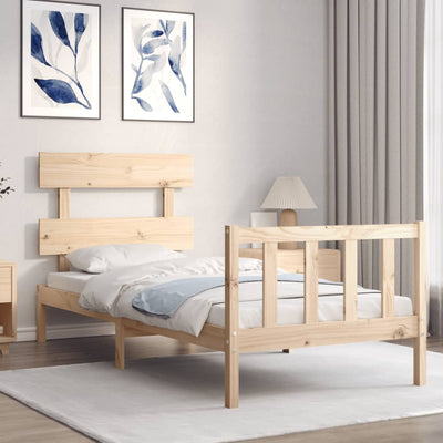 Sängynrunko päädyllä Small Single täysi puu