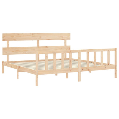 Sängynrunko päädyllä Super King Size täysi puu