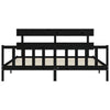Musta sängynrunko päädyllä Bellul 200x200cm (puu)