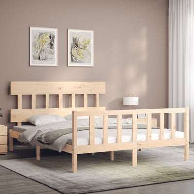 Sängynrunko päädyllä King Size täysi puu