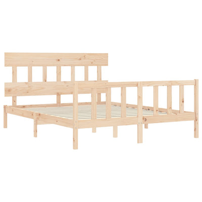 Sängynrunko päädyllä King Size täysi puu