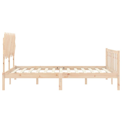 Sängynrunko päädyllä King Size täysi puu
