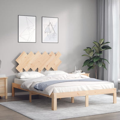 Sängynrunko päädyllä 120x200 cm täysi puu