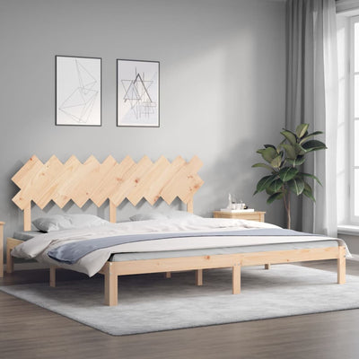 Sängynrunko päädyllä 200x200 cm täysi puu
