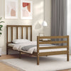 Sängynrunko päädyllä hunajanruskea 90x200 cm täysi puu