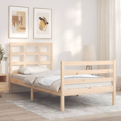 Sängynrunko päädyllä Small Single täysi puu