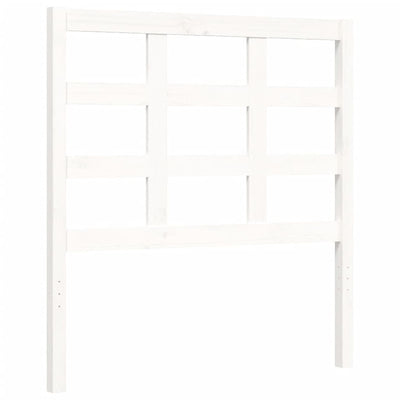 Sängynrunko päädyllä valkoinen Small Single täysi puu