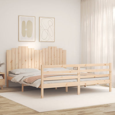 Sängynrunko päädyllä Super King Size täysi puu