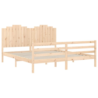 Sängynrunko päädyllä Super King Size täysi puu