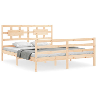 Sängynrunko päädyllä King Size täysi puu
