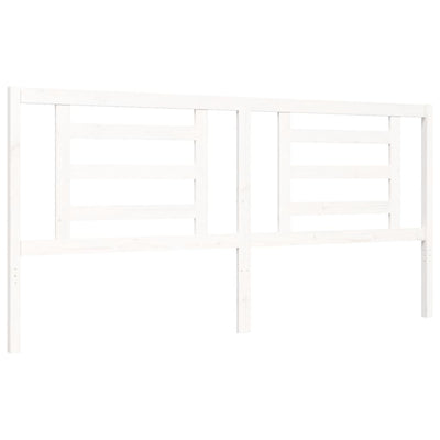 Sängynrunko päädyllä valkoinen Super King Size täysi puu